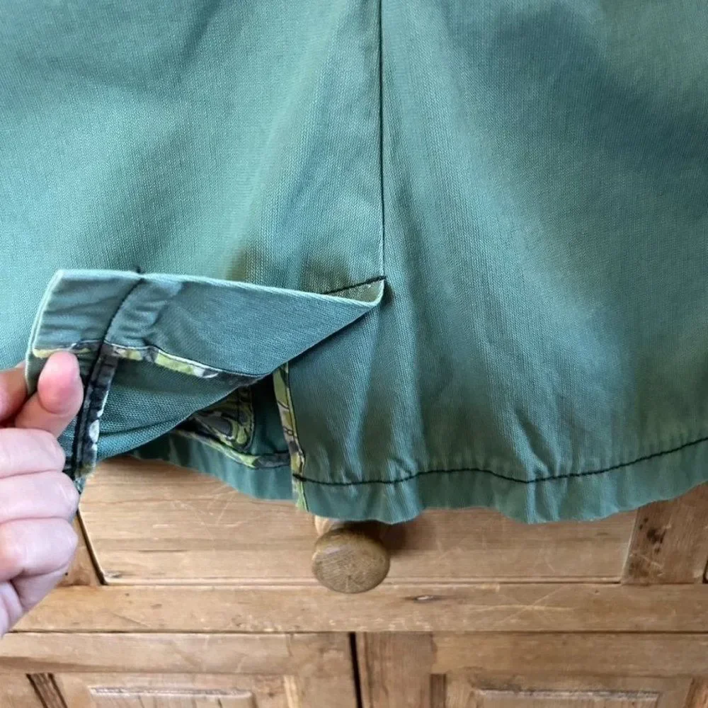 Patagonia XS Green Button Front Jacket Organic Cotton Broken Twill‎ Jacket